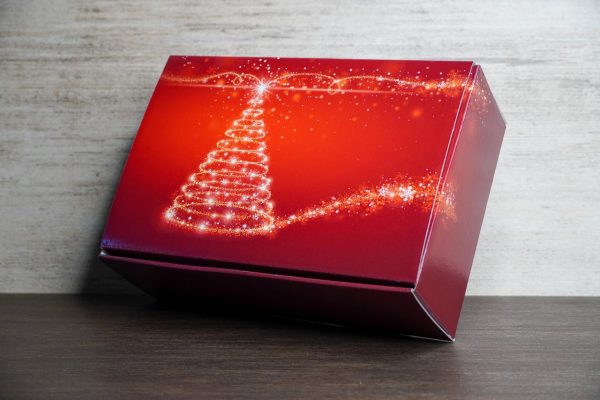 Karton Weihnachten rot