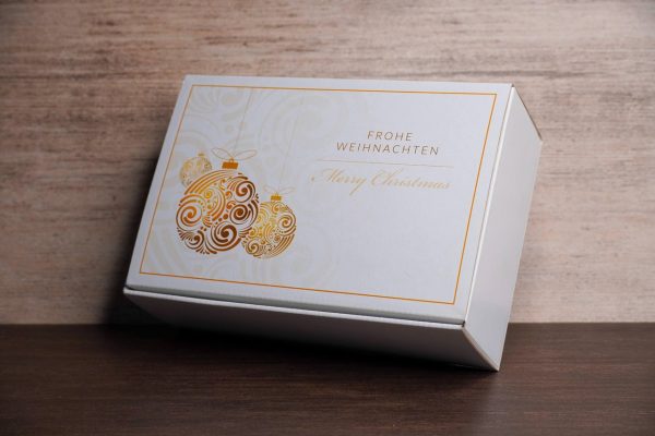 Weiße weihnachtliche Box